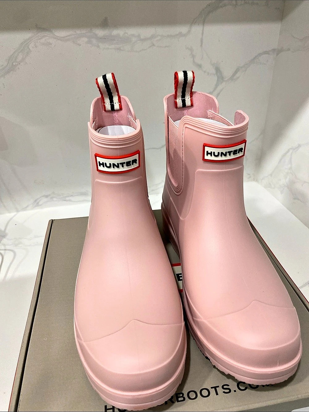 Hunter Tabitha Chelsea Waterproof Rain Boot Pink NWT